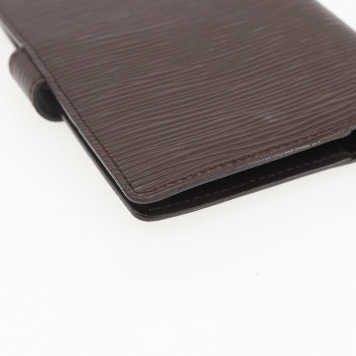 LOUIS VUITTON Epi Agenda PM Day Planner Cover Mocha R2005D LV Auth 159180