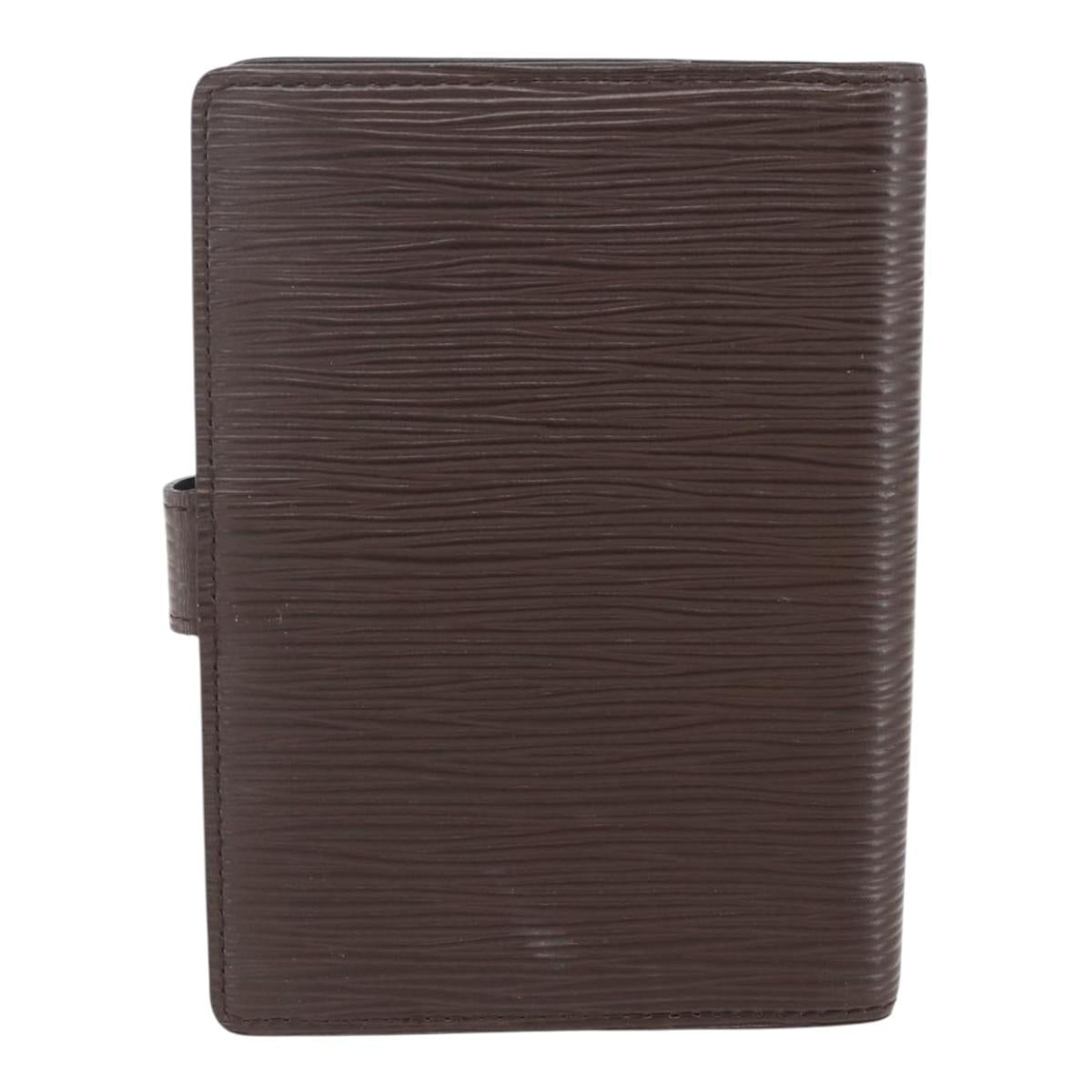 LOUIS VUITTON Epi Agenda PM Day Planner Cover Mocha R2005D LV Auth 159180