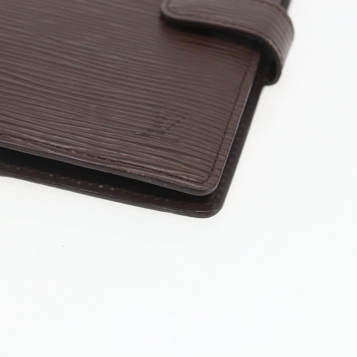 LOUIS VUITTON Epi Agenda PM Day Planner Cover Mocha R2005D LV Auth 159180