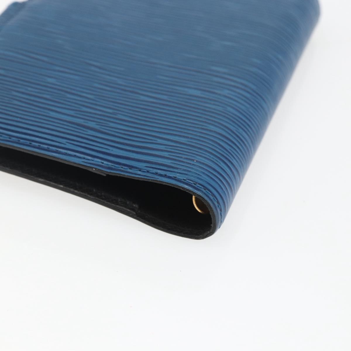 LOUIS VUITTON Epi Agenda PM Day Planner Cover Blue R20055 LV Auth 159181