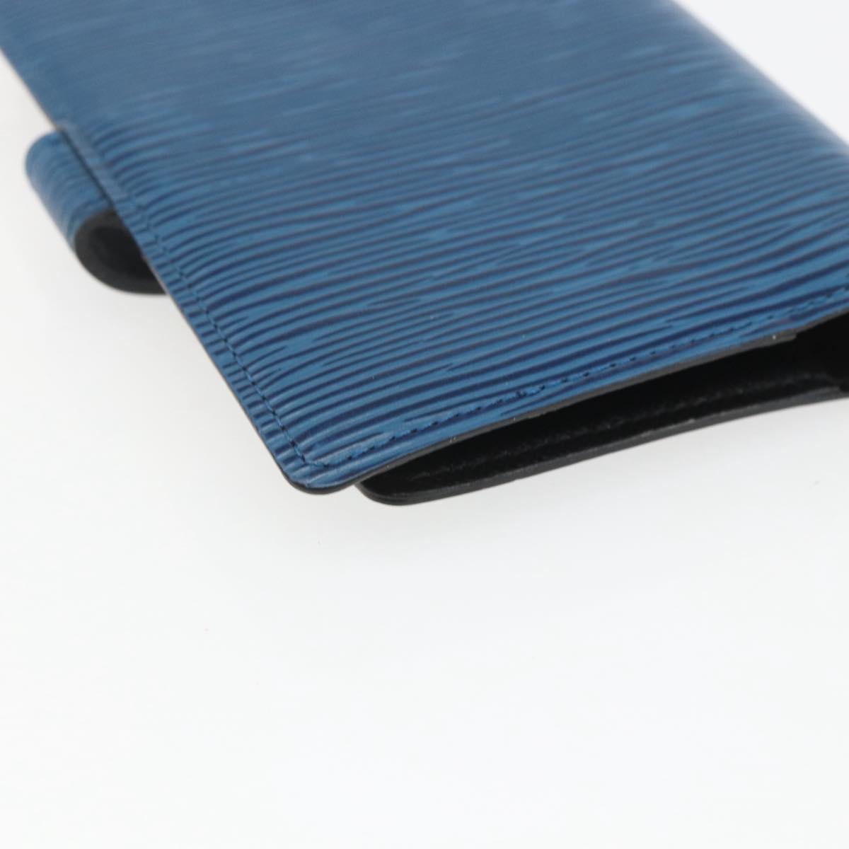 LOUIS VUITTON Epi Agenda PM Day Planner Cover Blue R20055 LV Auth 159181