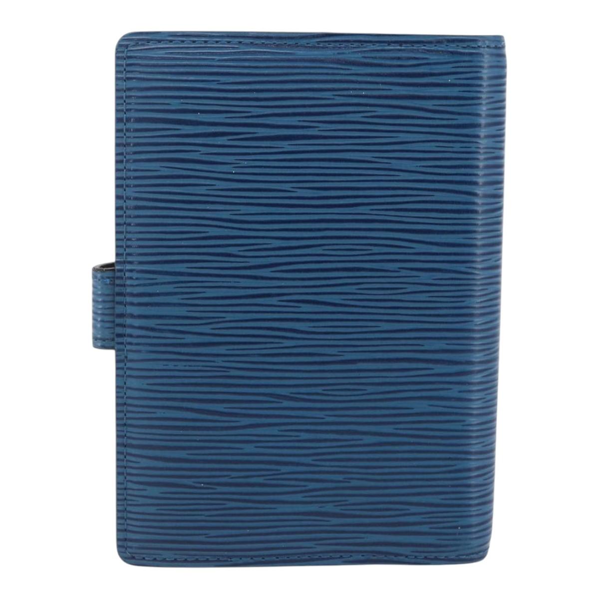 LOUIS VUITTON Epi Agenda PM Day Planner Cover Blue R20055 LV Auth 159181