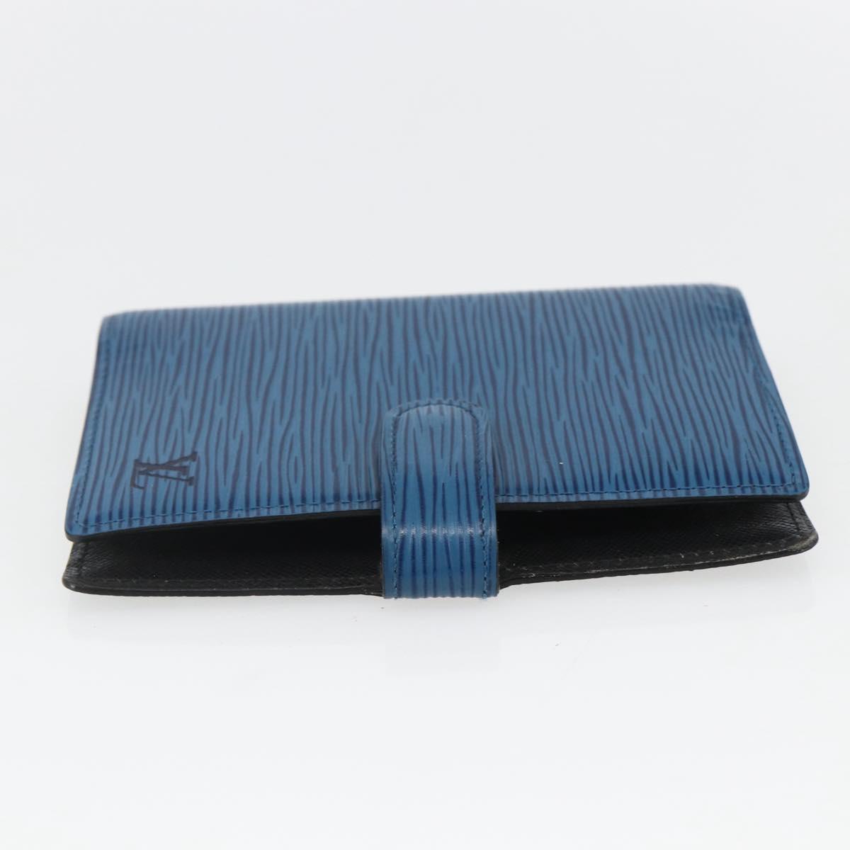 LOUIS VUITTON Epi Agenda PM Day Planner Cover Blue R20055 LV Auth 159181