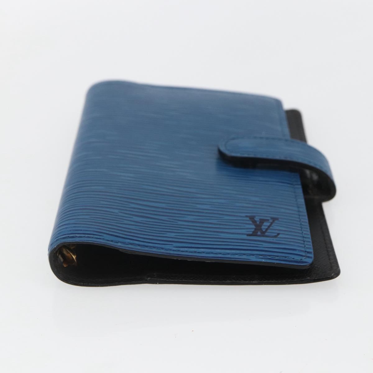 LOUIS VUITTON Epi Agenda PM Day Planner Cover Blue R20055 LV Auth 159181
