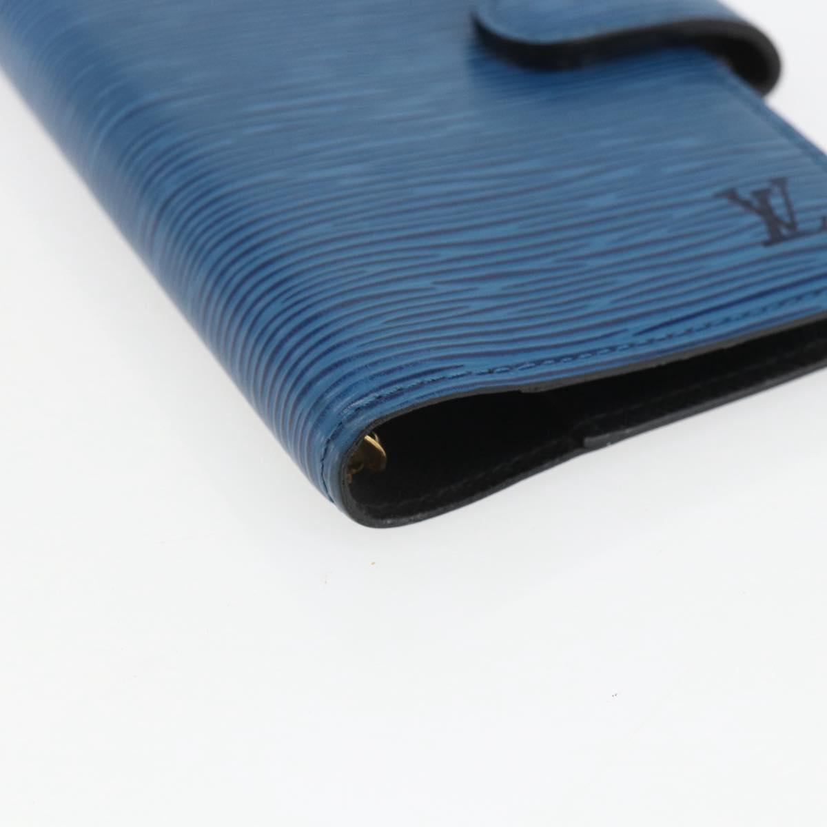 LOUIS VUITTON Epi Agenda PM Day Planner Cover Blue R20055 LV Auth 159181