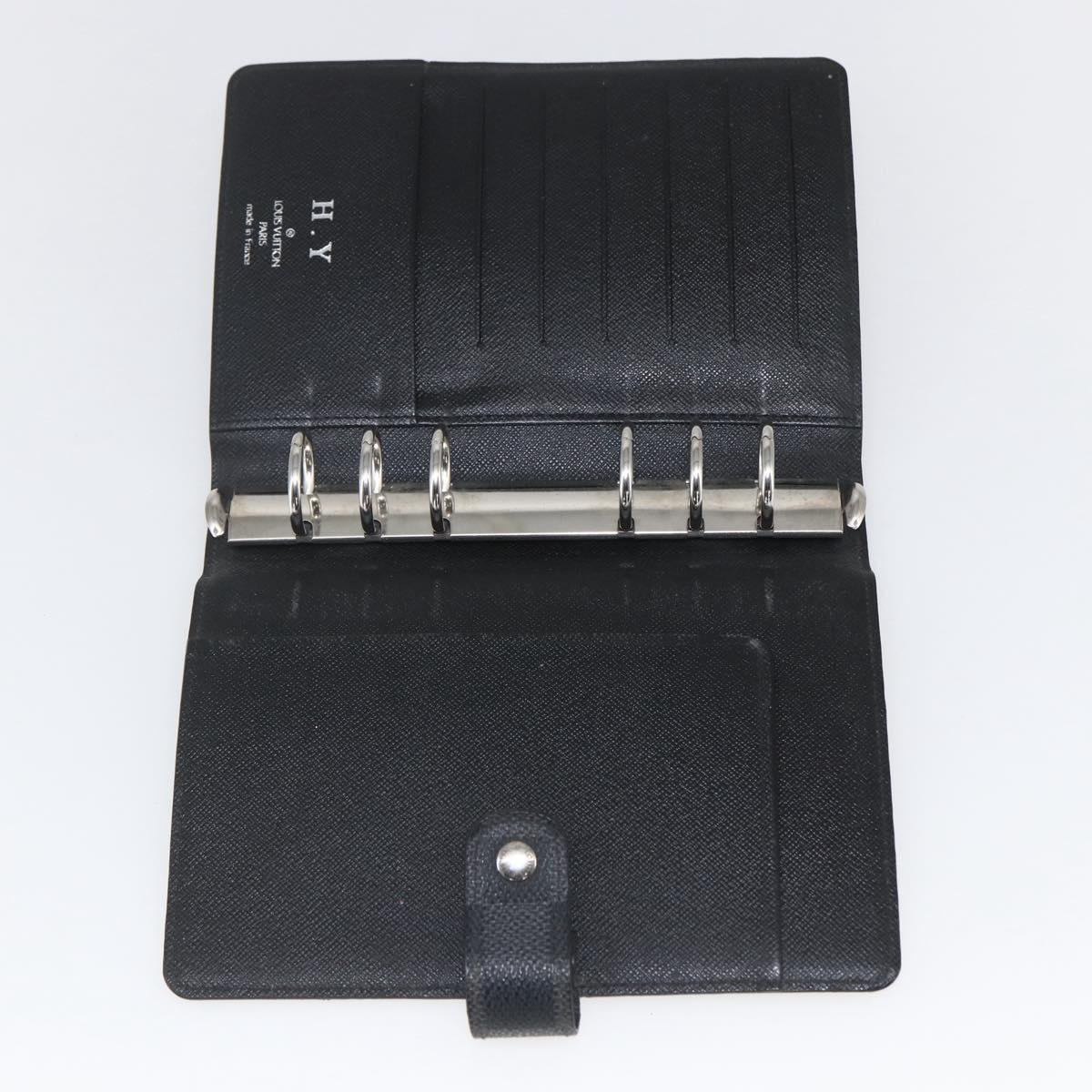 LOUIS VUITTON Damier Graphite Agenda MM Day Planner Cover R20242 LV Auth 159182