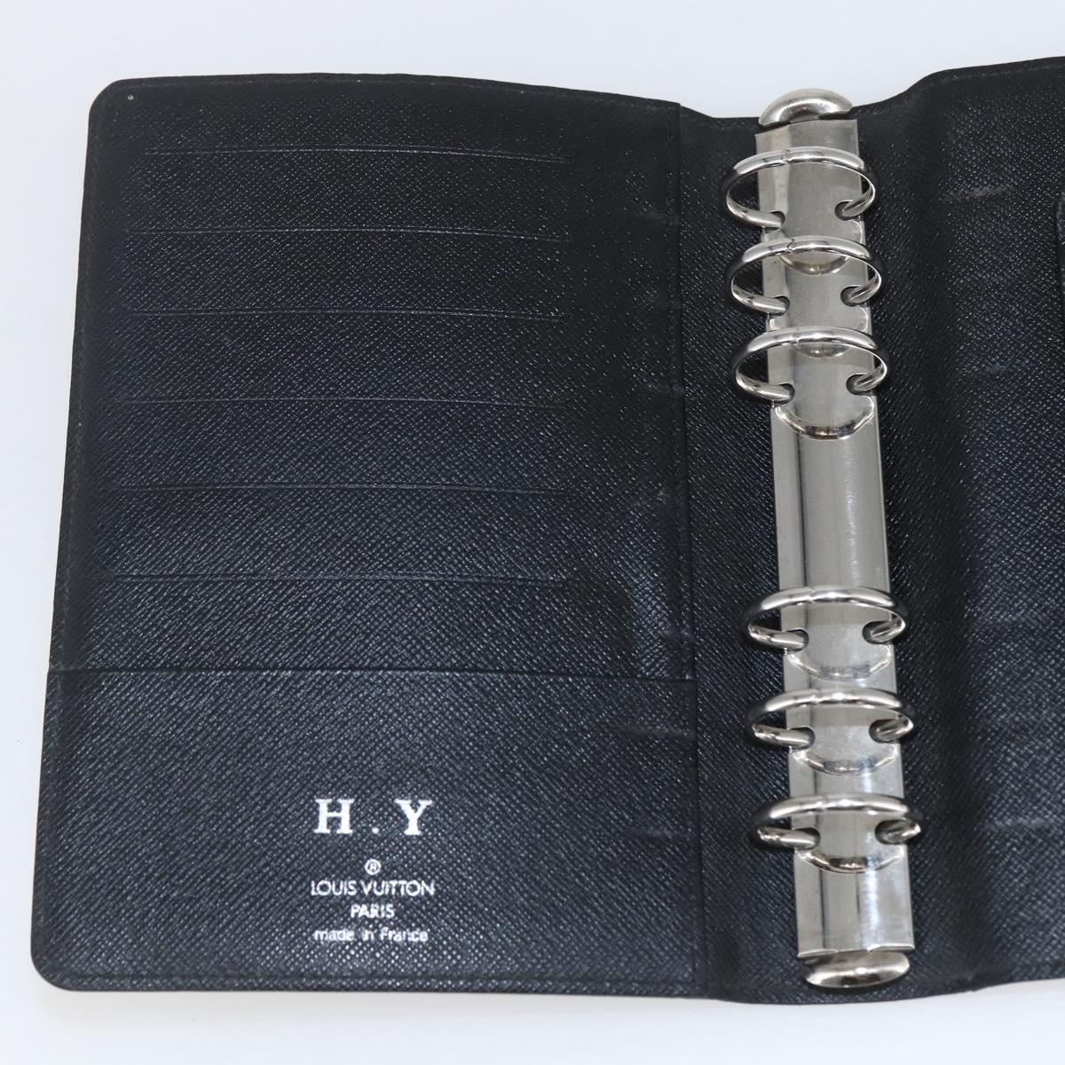 LOUIS VUITTON Damier Graphite Agenda MM Day Planner Cover R20242 LV Auth 159182