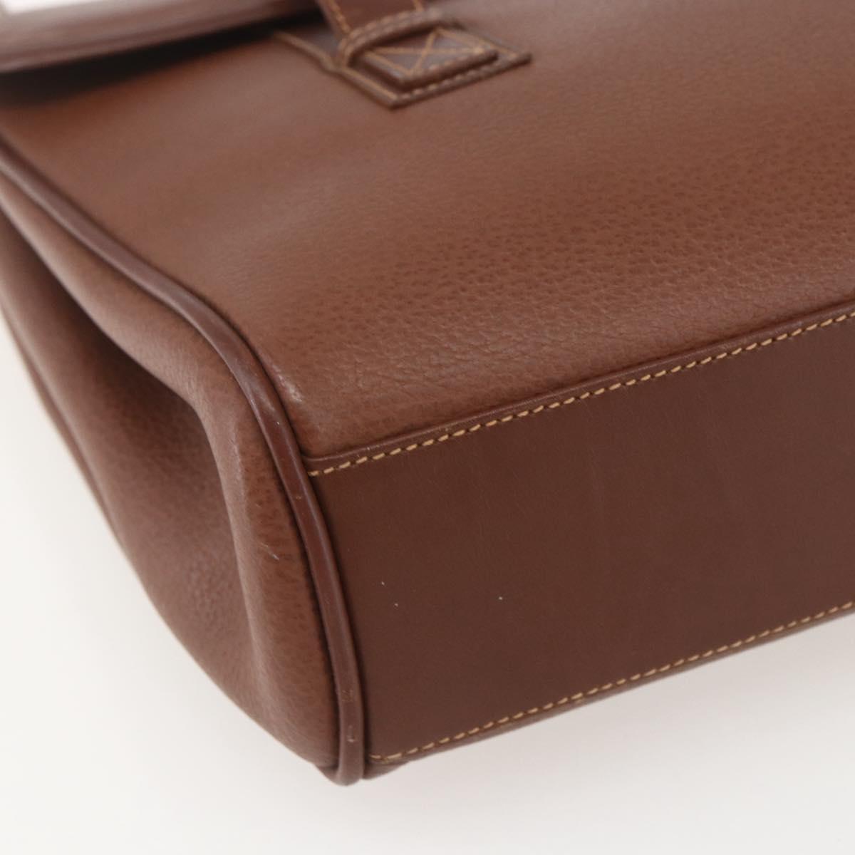 GUCCI Shoulder Bag Leather Brown Gold 001 115 1199 Auth 159210