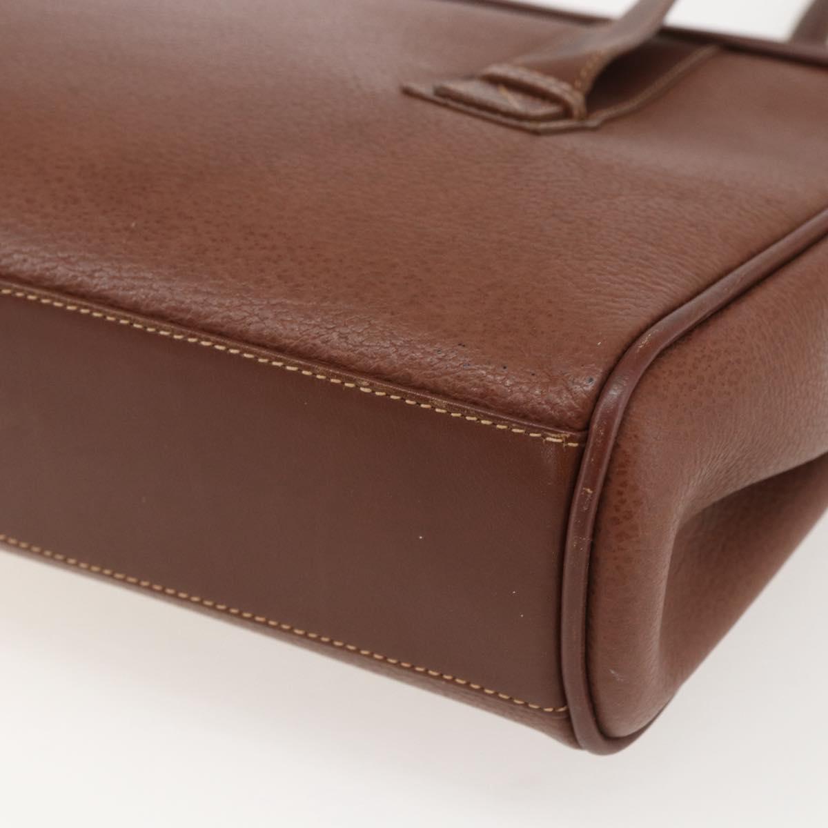 GUCCI Shoulder Bag Leather Brown Gold 001 115 1199 Auth 159210