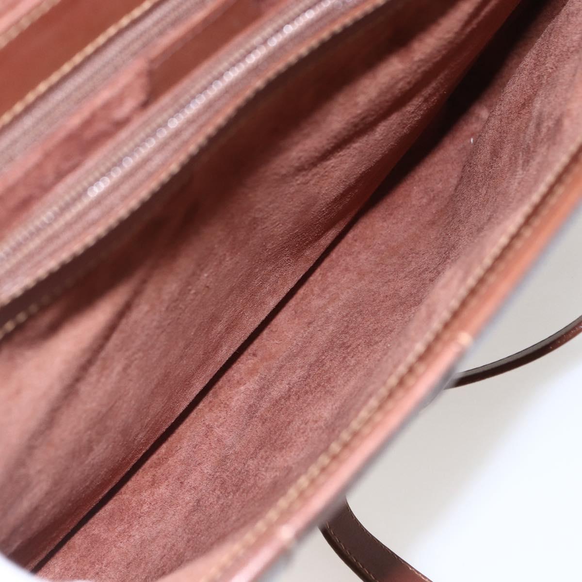 GUCCI Shoulder Bag Leather Brown Gold 001 115 1199 Auth 159210
