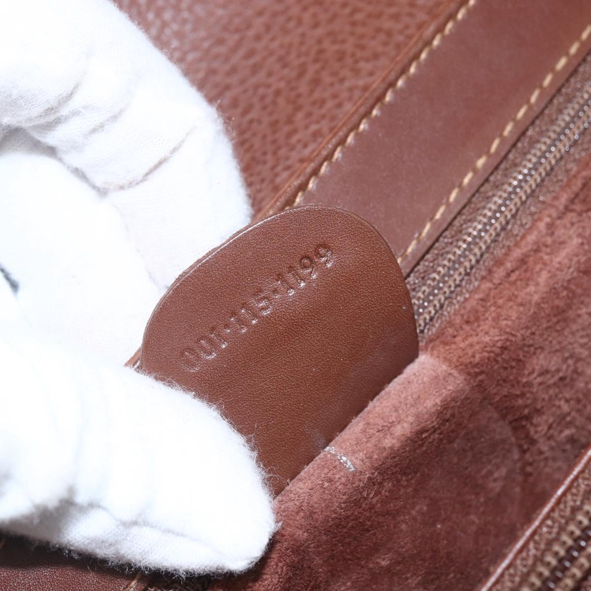 GUCCI Shoulder Bag Leather Brown Gold 001 115 1199 Auth 159210