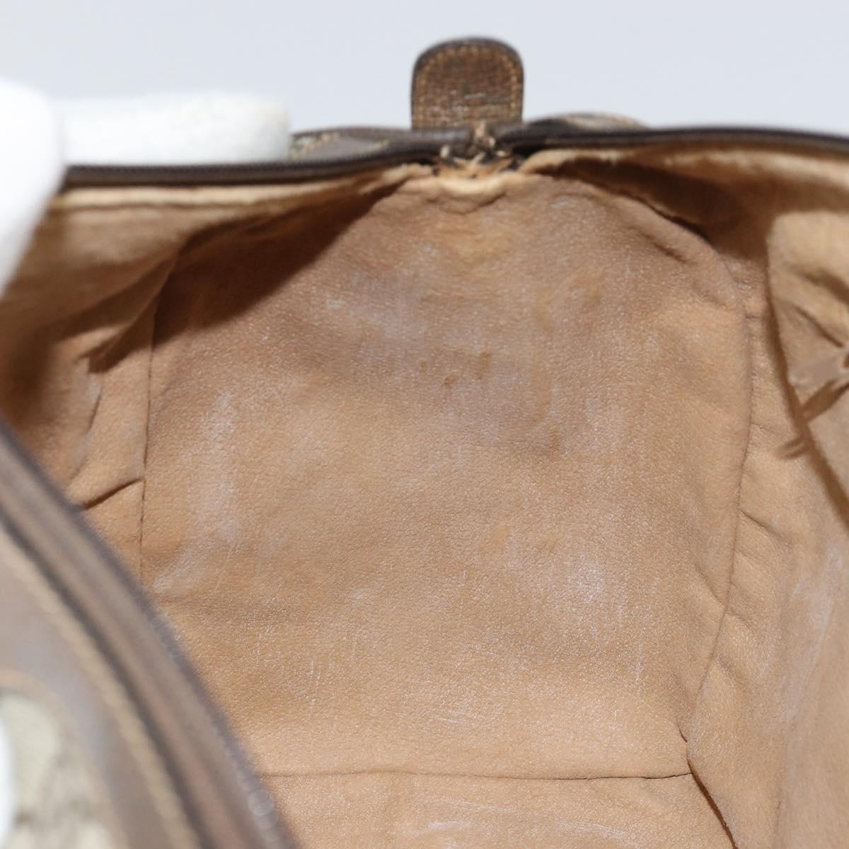 GUCCI GG Supreme Web Sherry Line Boston Bag PVC Beige Gold 378 02 07 Auth 159211