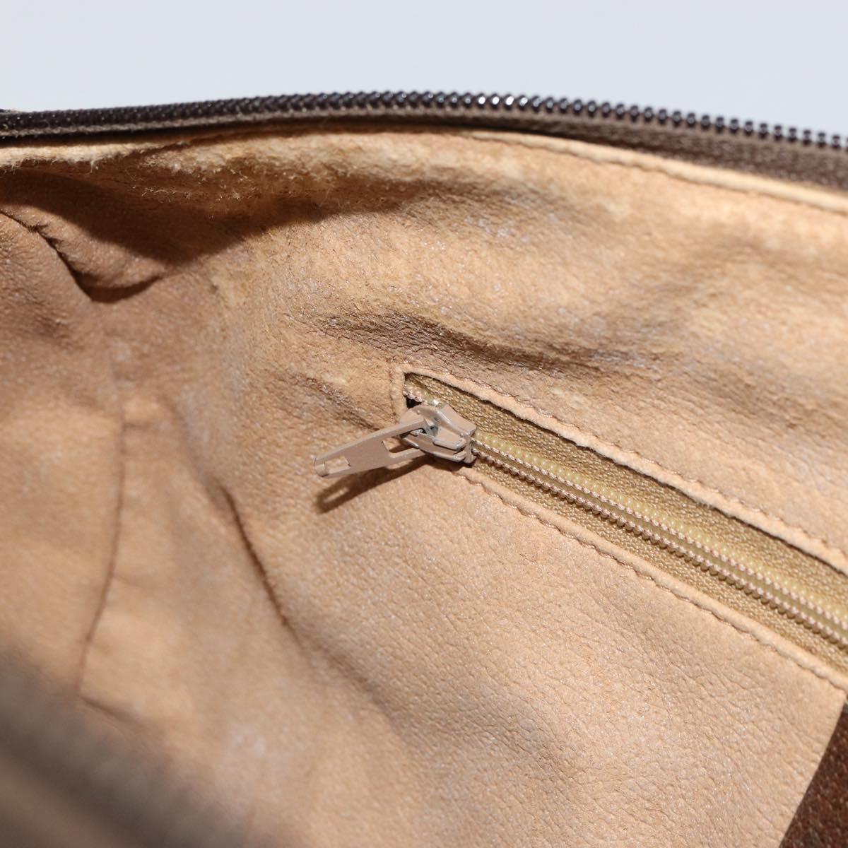 GUCCI GG Supreme Web Sherry Line Boston Bag PVC Beige Gold 378 02 07 Auth 159211