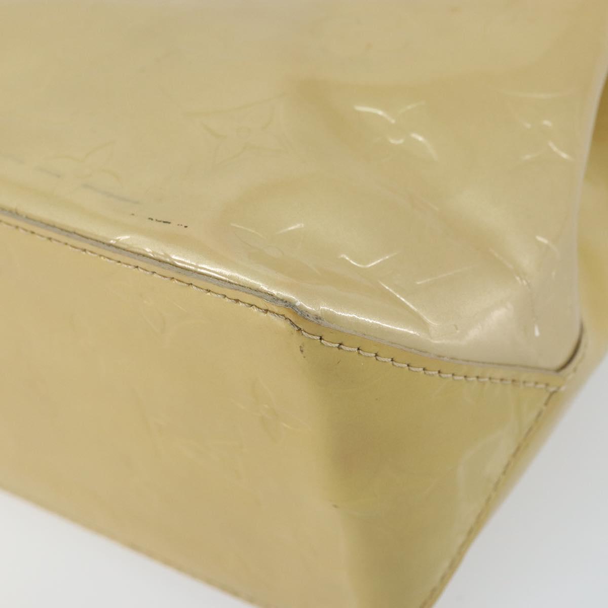 LOUIS VUITTON Monogram Vernis Reade PM Hand Bag Beige M91334 LV Auth 159221