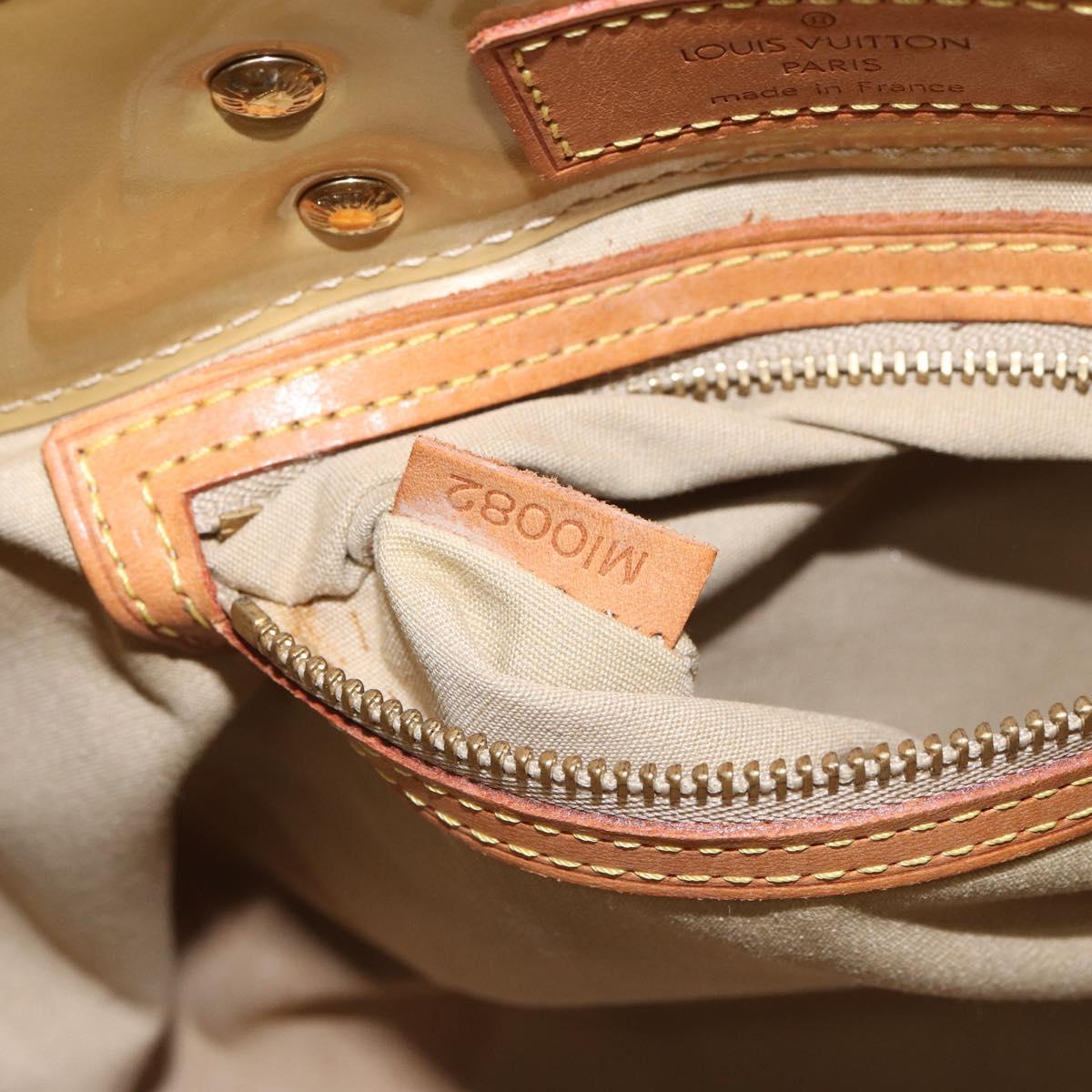 LOUIS VUITTON Monogram Vernis Reade PM Hand Bag Beige M91334 LV Auth 159221