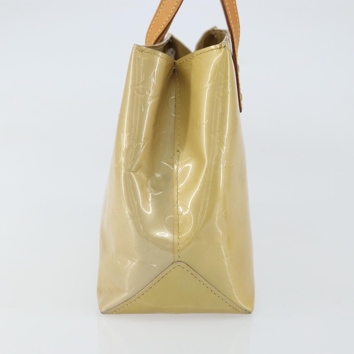 LOUIS VUITTON Monogram Vernis Reade PM Hand Bag Beige M91334 LV Auth 159221