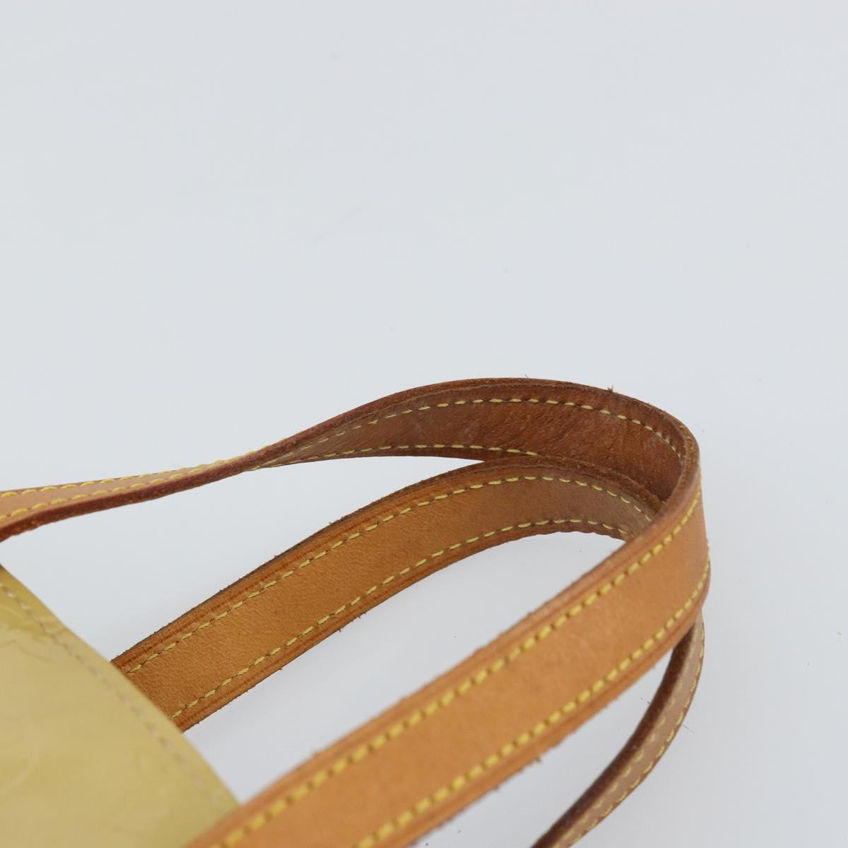 LOUIS VUITTON Monogram Vernis Reade PM Hand Bag Beige M91334 LV Auth 159221