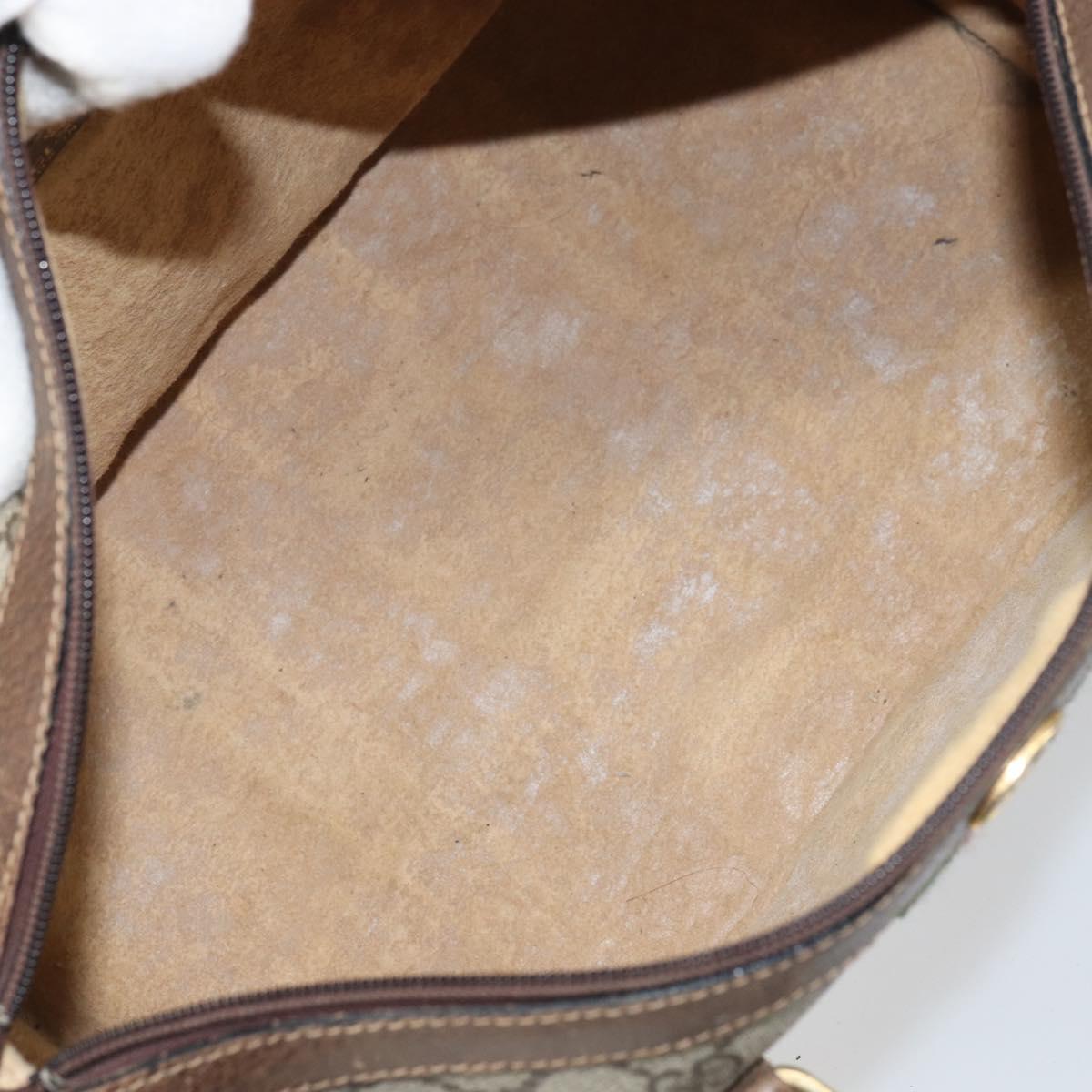 GUCCI GG Supreme Web Sherry Line Boston Bag PVC Beige 69 012 3842 Auth 159227