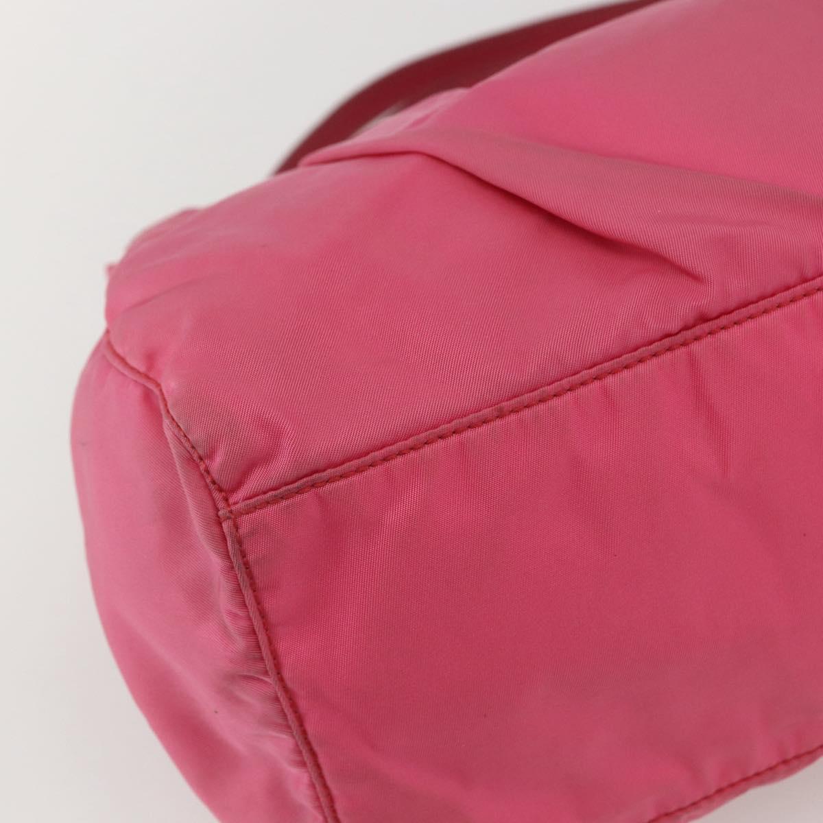 PRADA Hand Bag Nylon 2way Pink Gold Auth 159239