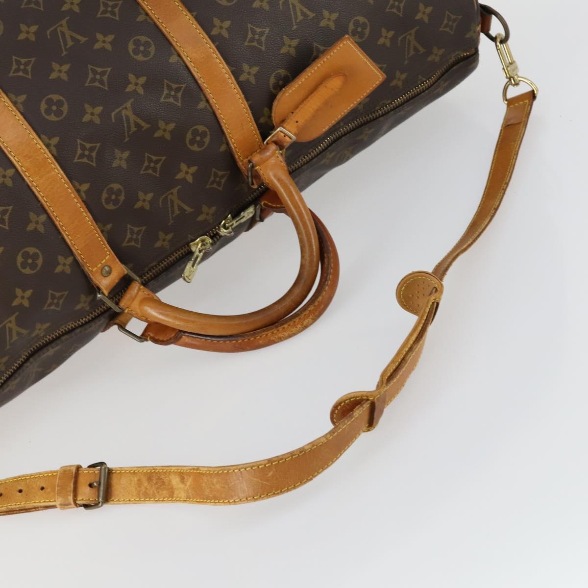 LOUIS VUITTON Monogram Keepall Bandouliere 60 Boston Bag M41412 LV Auth 159246
