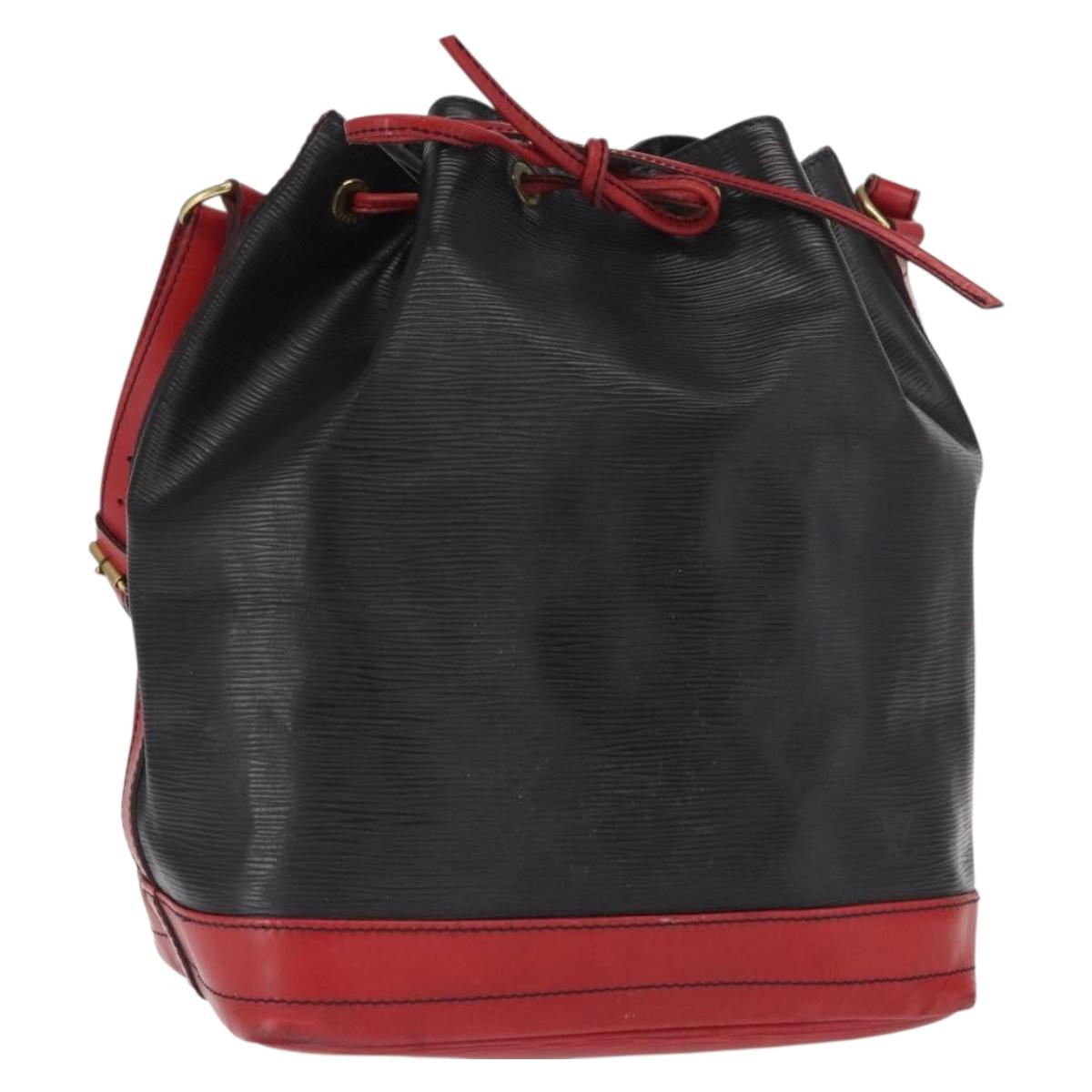 LOUIS VUITTON Epi Noe Shoulder Bag Bicolor Black Red M44017 LV Auth 159254