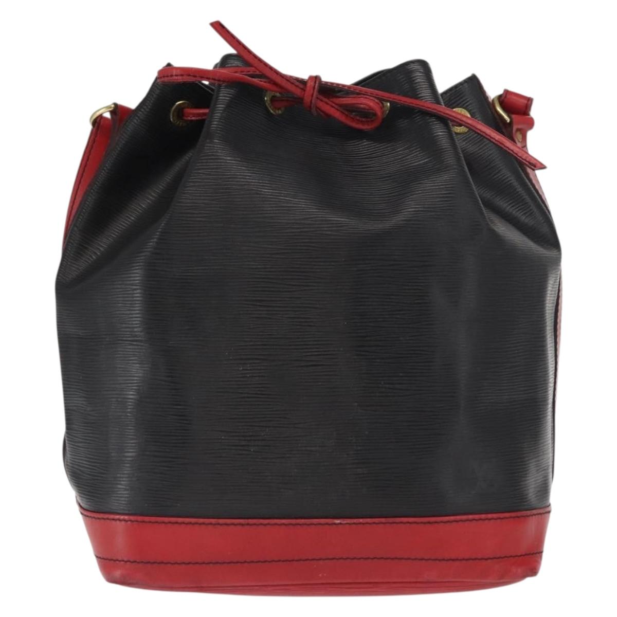 LOUIS VUITTON Epi Noe Shoulder Bag Bicolor Black Red M44017 LV Auth 159254