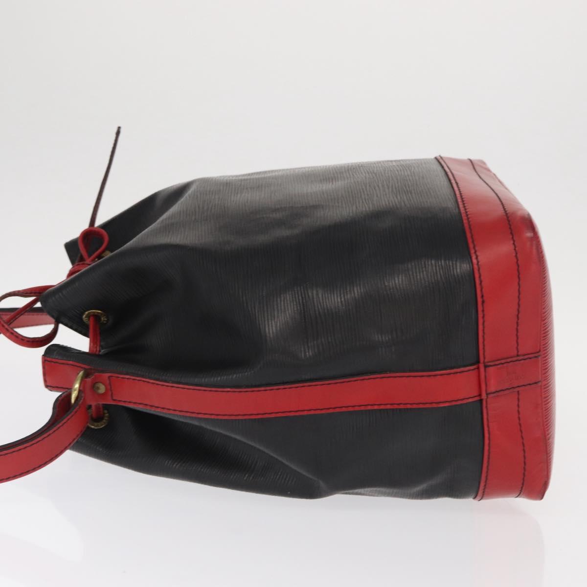 LOUIS VUITTON Epi Noe Shoulder Bag Bicolor Black Red M44017 LV Auth 159254