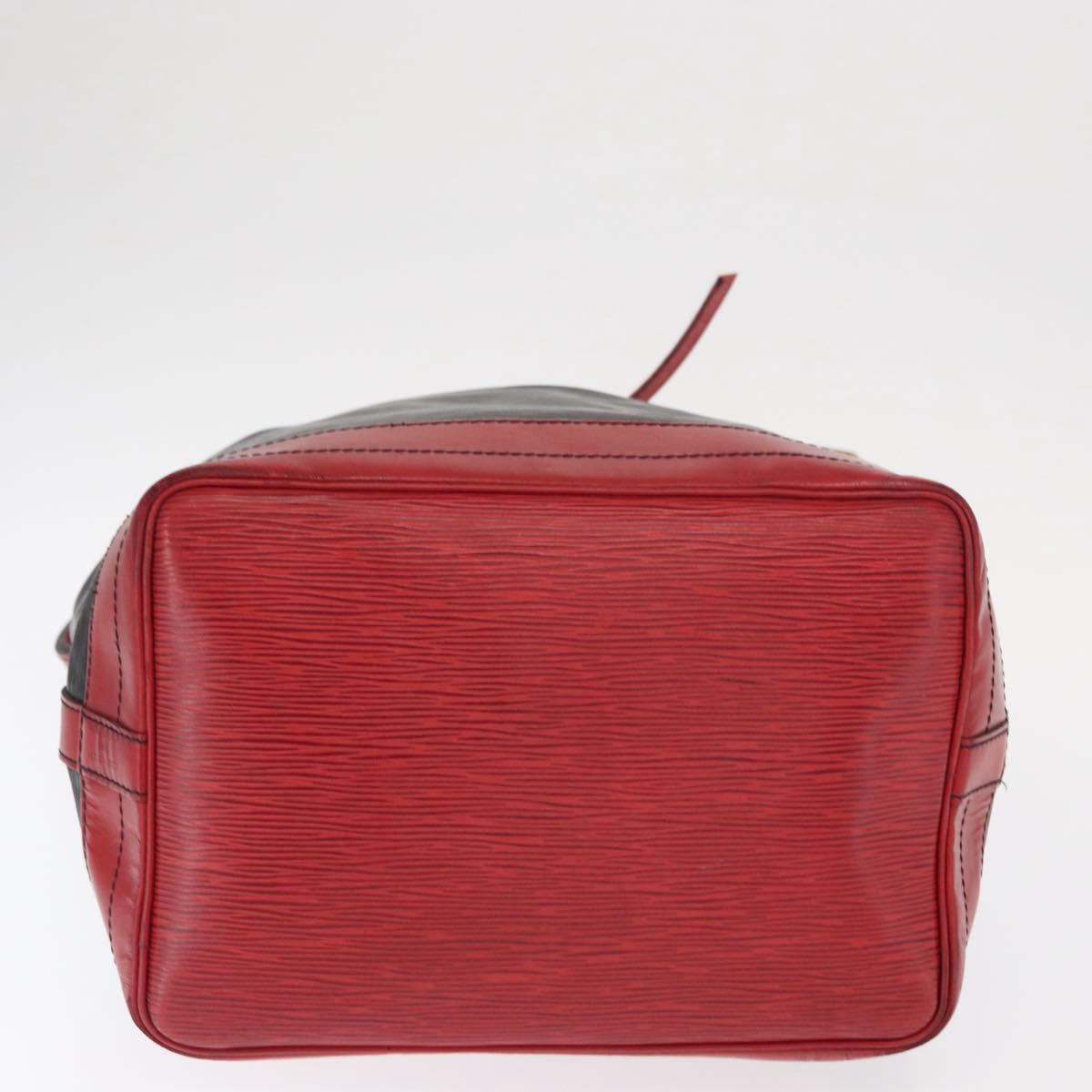 LOUIS VUITTON Epi Noe Shoulder Bag Bicolor Black Red M44017 LV Auth 159254