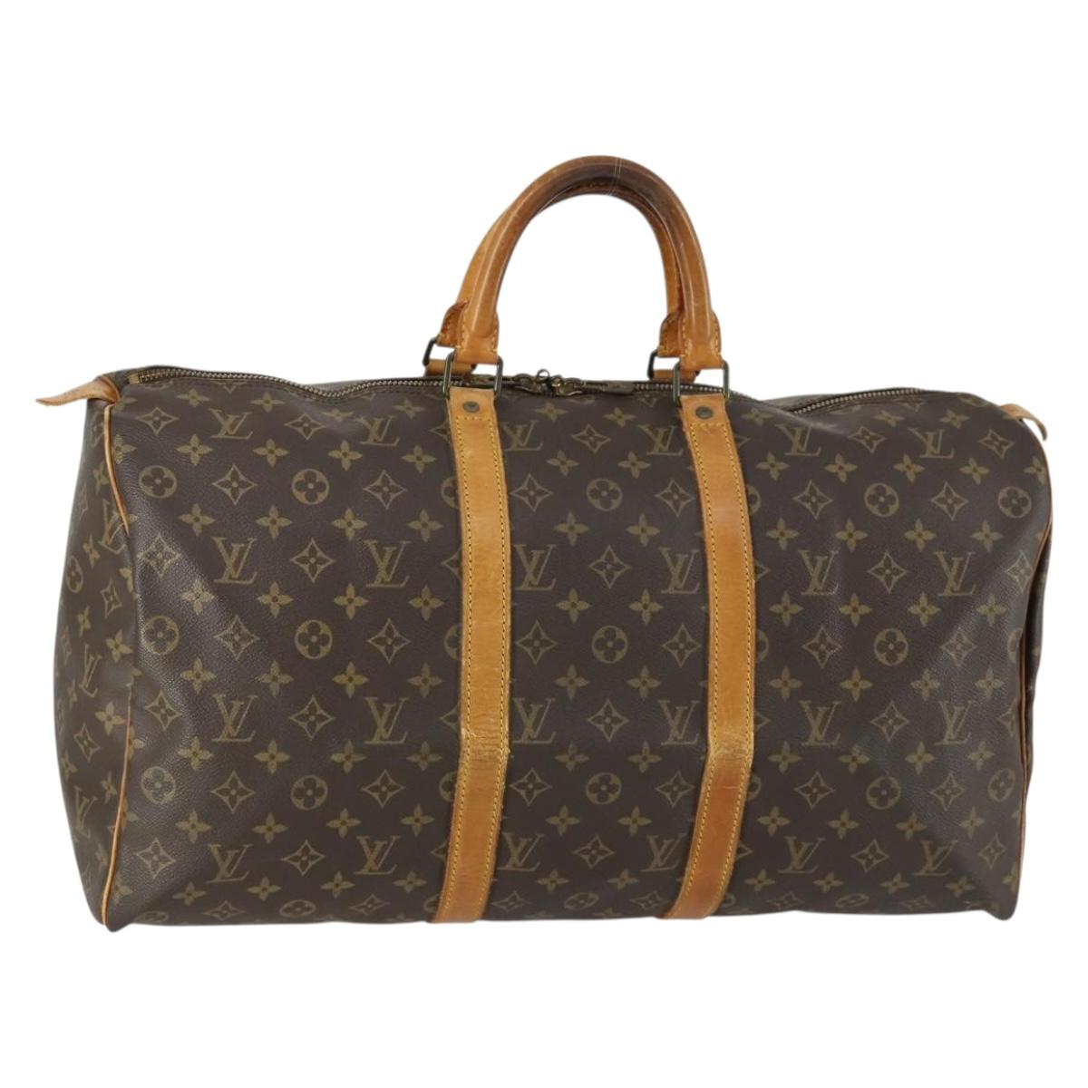 LOUIS VUITTON Monogram Keepall 50 Boston Bag M41426 LV Auth 159270