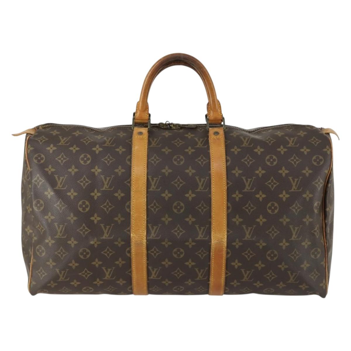 LOUIS VUITTON Monogram Keepall 50 Boston Bag M41426 LV Auth 159270