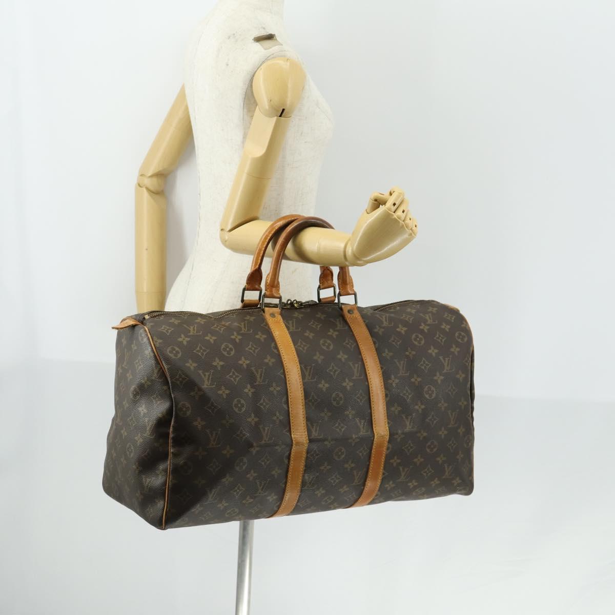 LOUIS VUITTON Monogram Keepall 50 Boston Bag M41426 LV Auth 159270