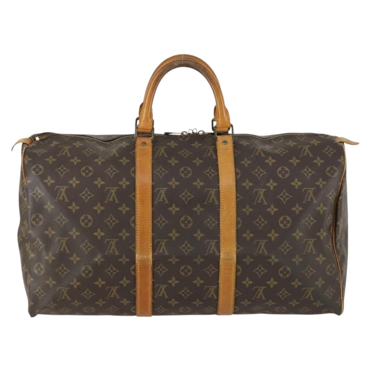 LOUIS VUITTON Monogram Keepall 50 Boston Bag M41426 LV Auth 159270