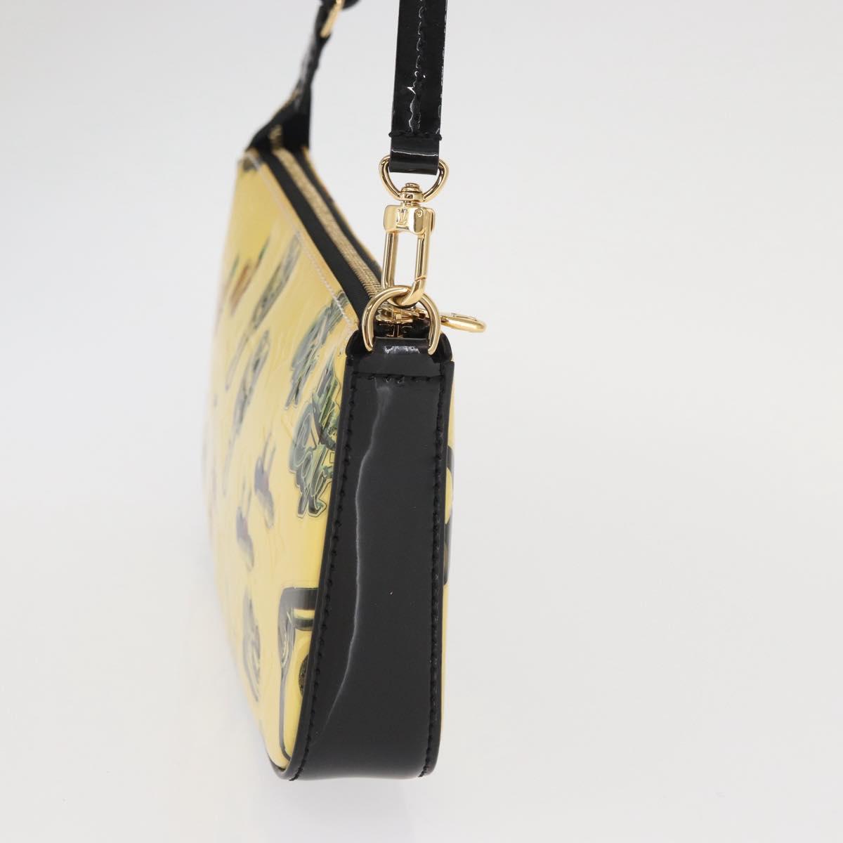 LOUIS VUITTON Vernis sticker Pochette Accessoires Pouch White M90928 Auth 159272