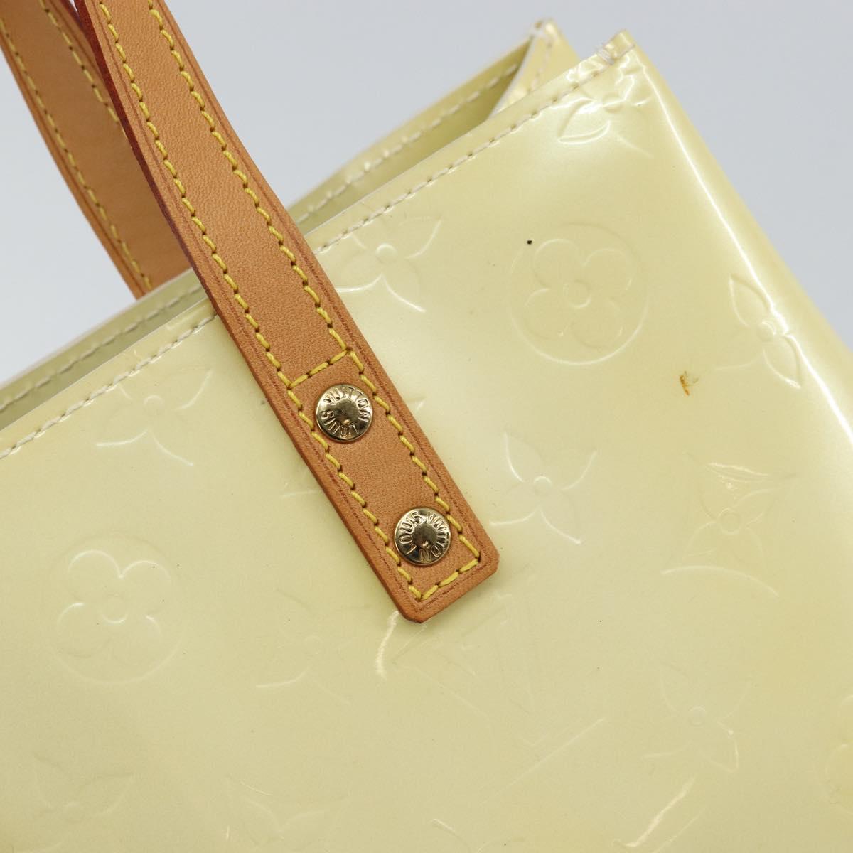 LOUIS VUITTON Monogram Vernis Reade PM Hand Bag Perle M91336 LV Auth 159276
