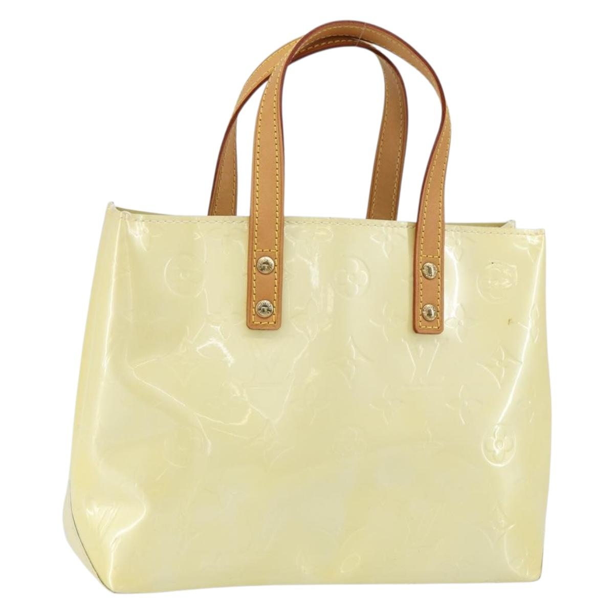 LOUIS VUITTON Monogram Vernis Reade PM Hand Bag Perle M91336 LV Auth 159276