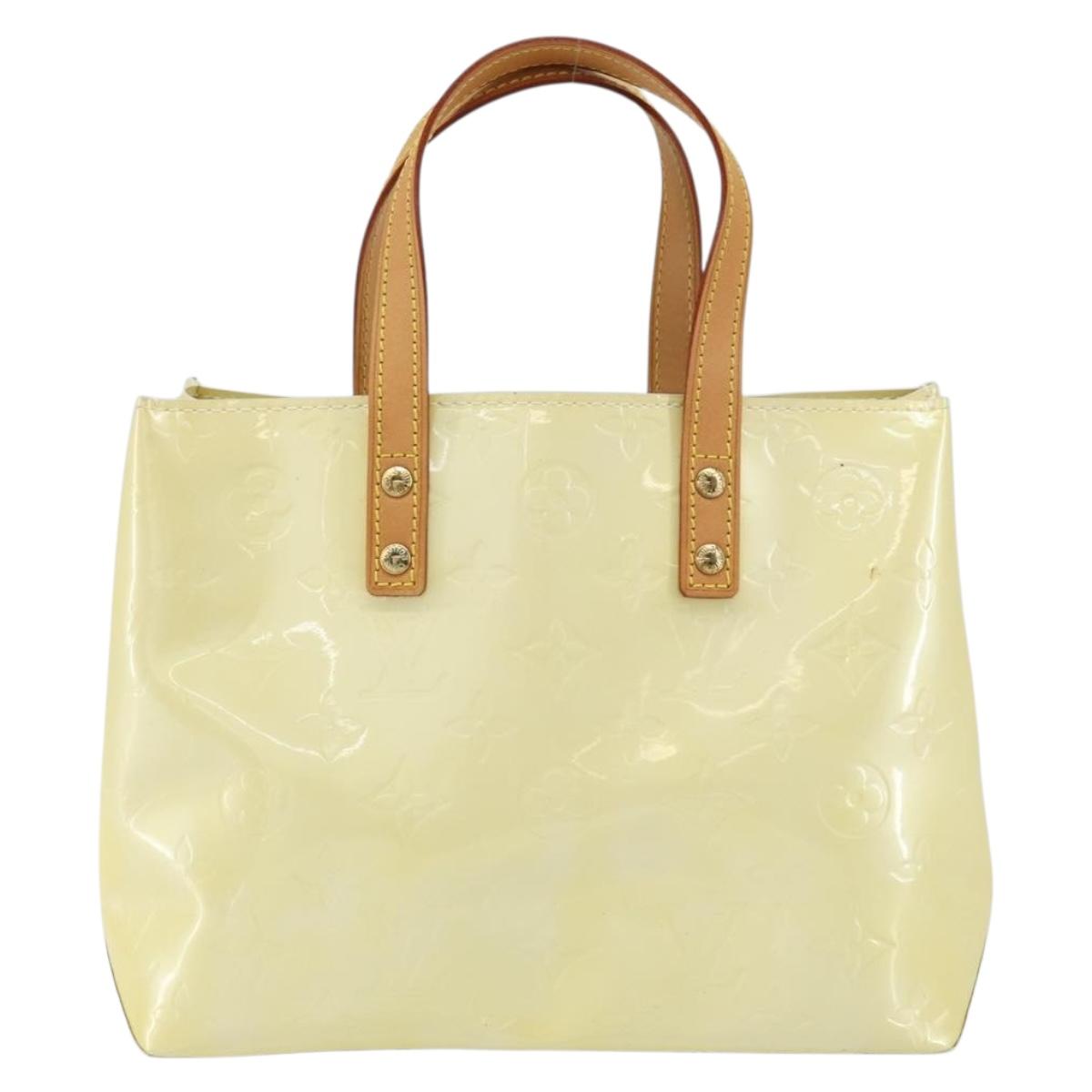 LOUIS VUITTON Monogram Vernis Reade PM Hand Bag Perle M91336 LV Auth 159276