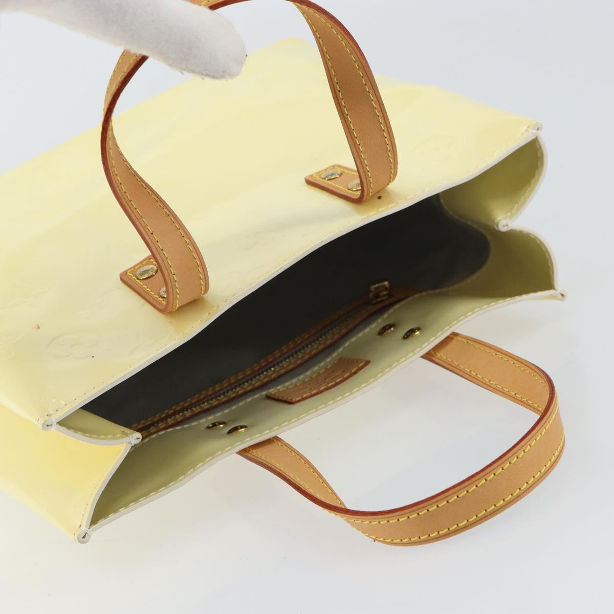 LOUIS VUITTON Monogram Vernis Reade PM Hand Bag Perle M91336 LV Auth 159276