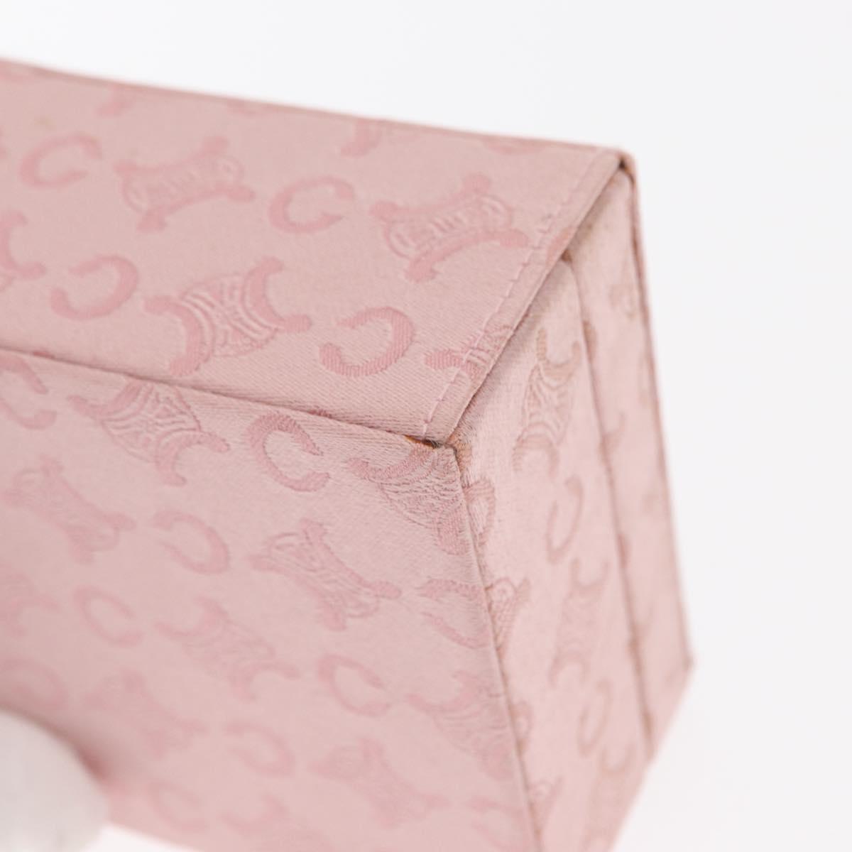 CELINE C Macadam Canvas Jewelry Box Pink Auth 159299V