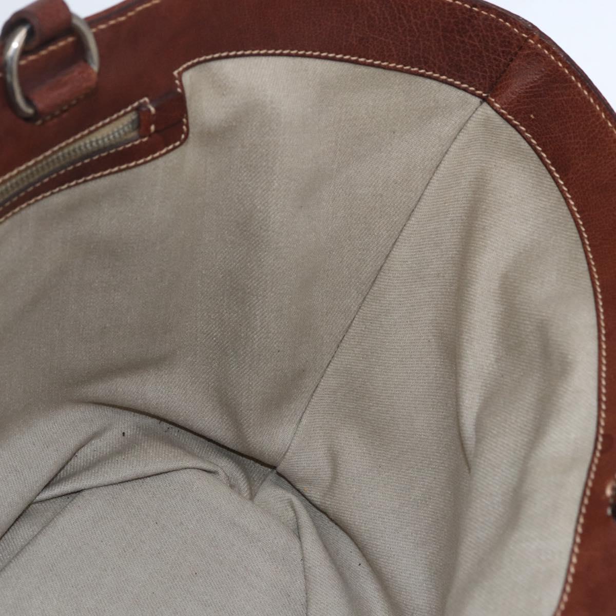 Miu Miu Hand Bag Raffia Beige Silver Auth 159300V