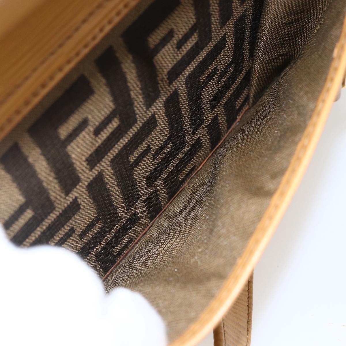 FENDI Zucca Canvas Hand Bag 2way Black Brown Auth 159305A
