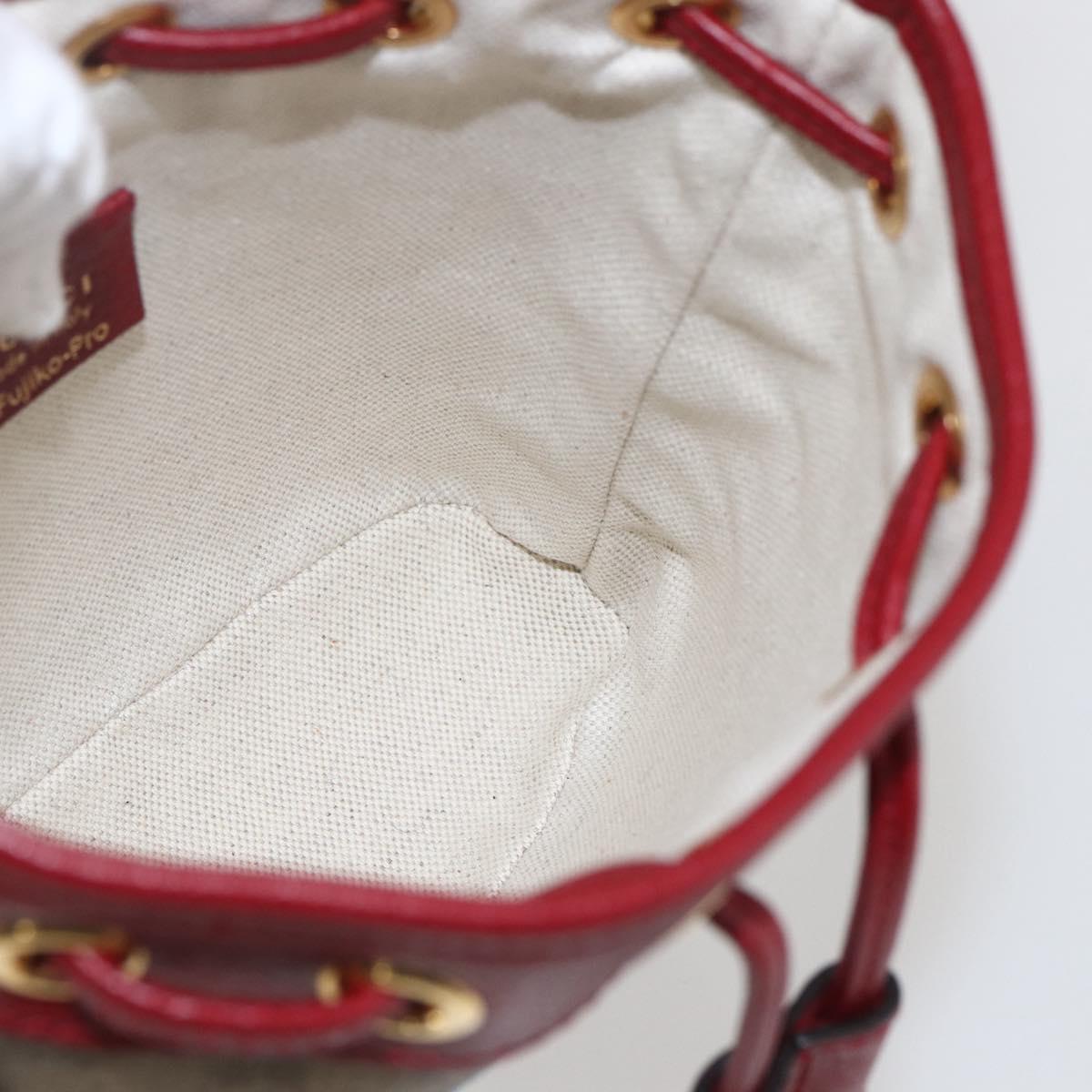 GUCCI Micro GG Supreme Doraemon Shoulder Bag PVC Beige 647801 Auth 159307SAM