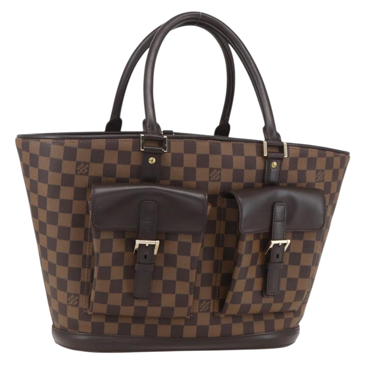 LOUIS VUITTON Damier Ebene Manosque GM Tote Bag N51120 LV Auth 159313