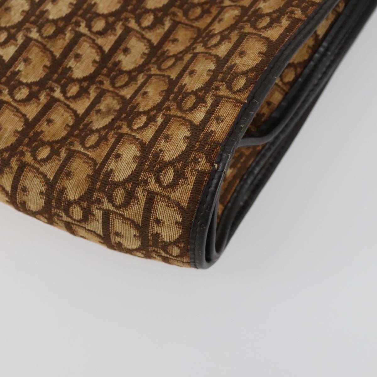Christian Dior Trotter Canvas Garment Cover Brown Gold Auth 159327