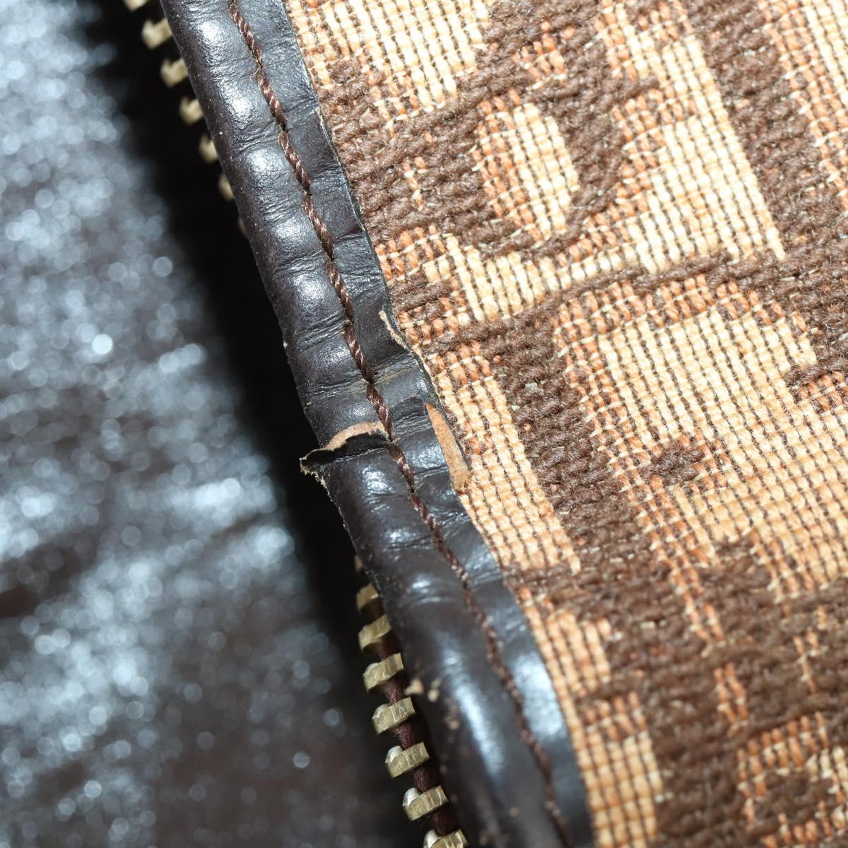 Christian Dior Trotter Canvas Garment Cover Brown Gold Auth 159327