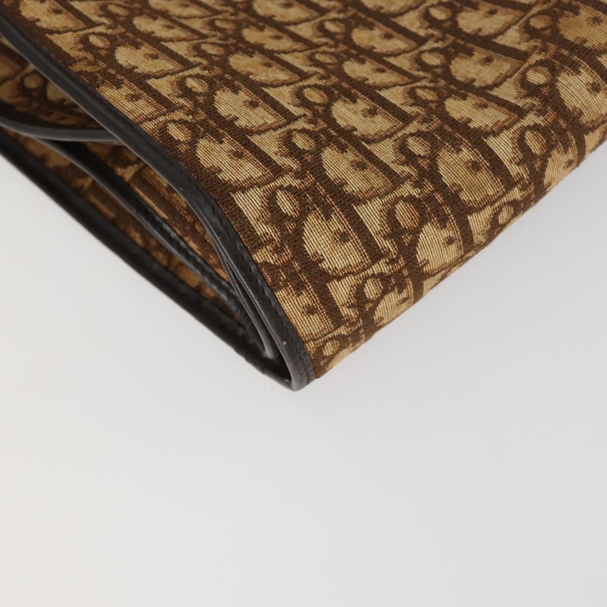 Christian Dior Trotter Canvas Garment Cover Brown Gold Auth 159327