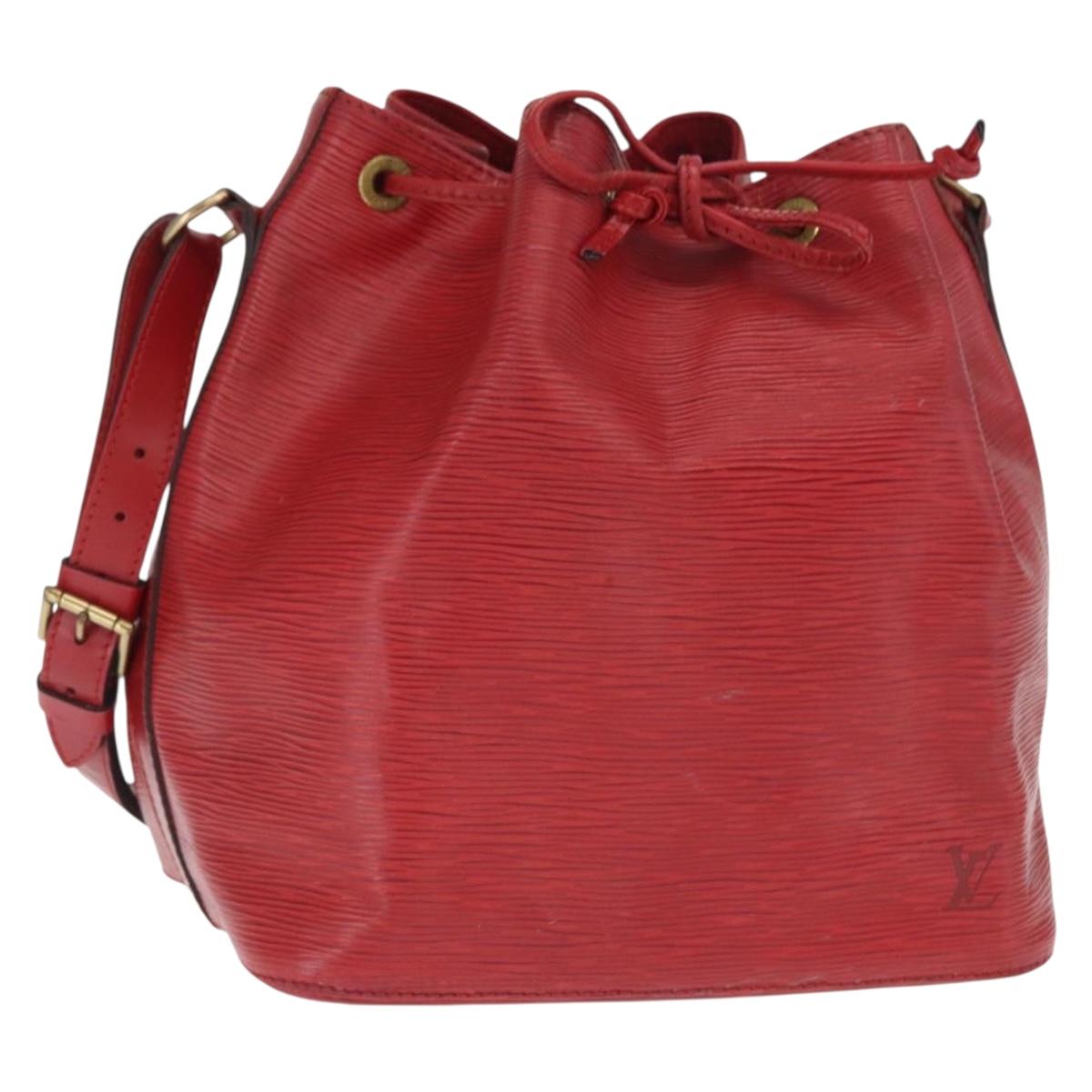 LOUIS VUITTON Epi Petit Noe Shoulder Bag Red M44107 LV Auth 159331