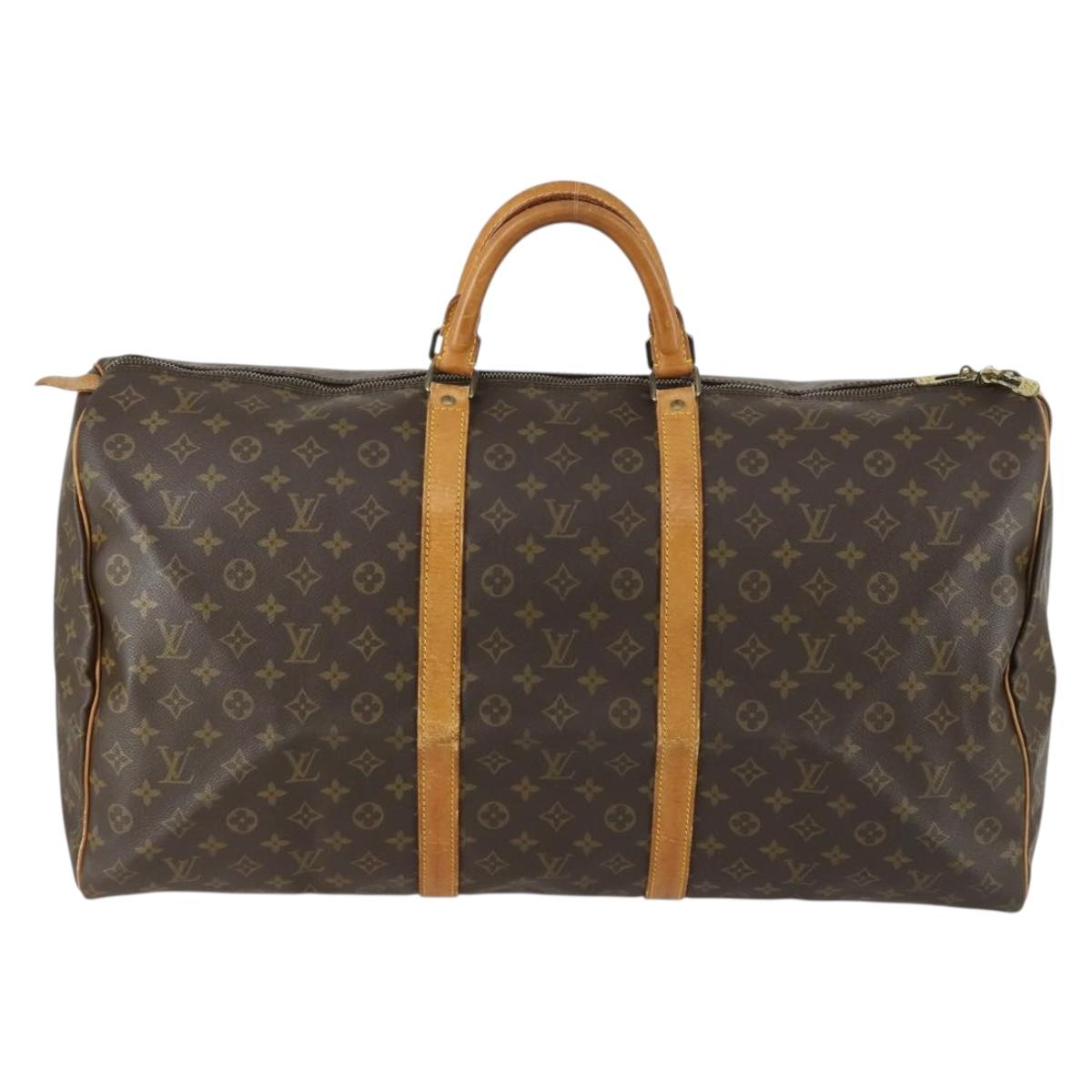 LOUIS VUITTON Monogram Keepall 60 Boston Bag M41422 LV Auth 159339