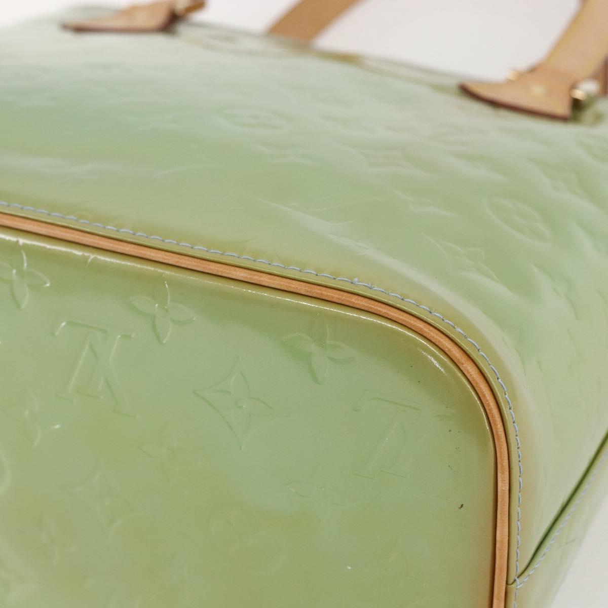 LOUIS VUITTON Monogram Vernis Houston Hand Bag Baby Blue M91005 LV Auth 159352
