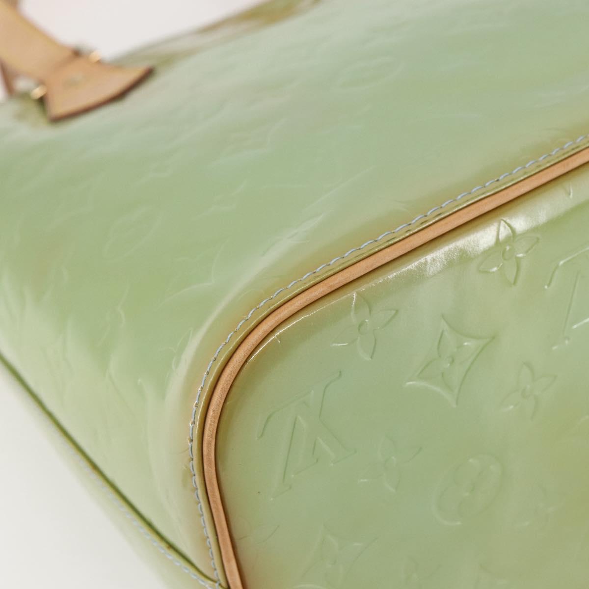 LOUIS VUITTON Monogram Vernis Houston Hand Bag Baby Blue M91005 LV Auth 159352