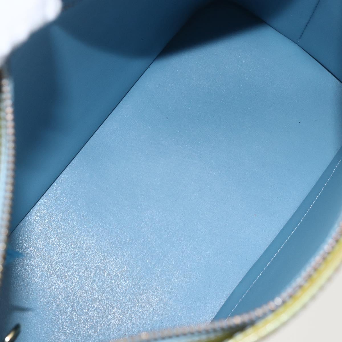 LOUIS VUITTON Monogram Vernis Houston Hand Bag Baby Blue M91005 LV Auth 159352
